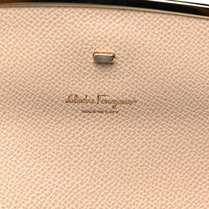 Salvatore Ferragamo Hammered Calfskin Gancini Icona Mini Bag Macadamia 7 of 8
