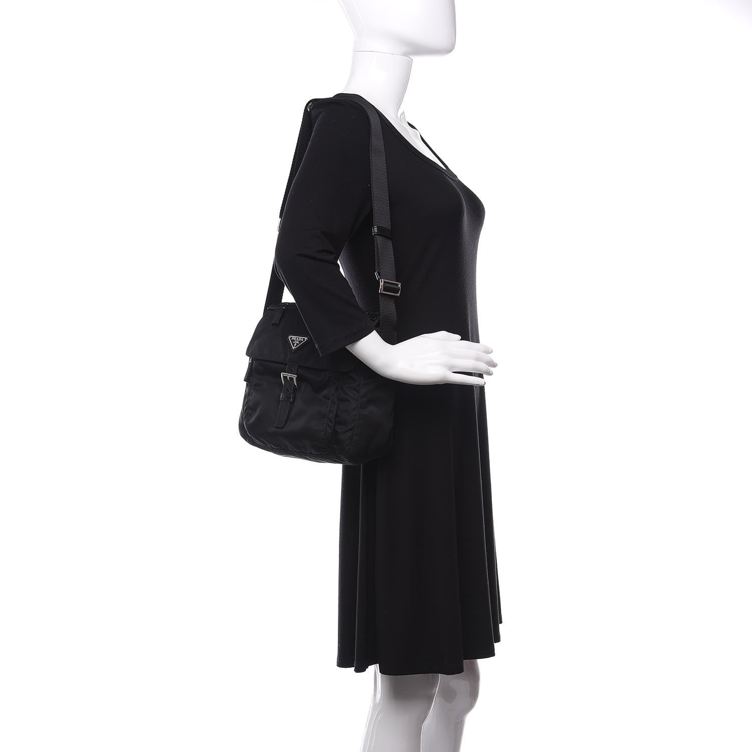 Prada Nylon Vela Messenger Black 2 of 10