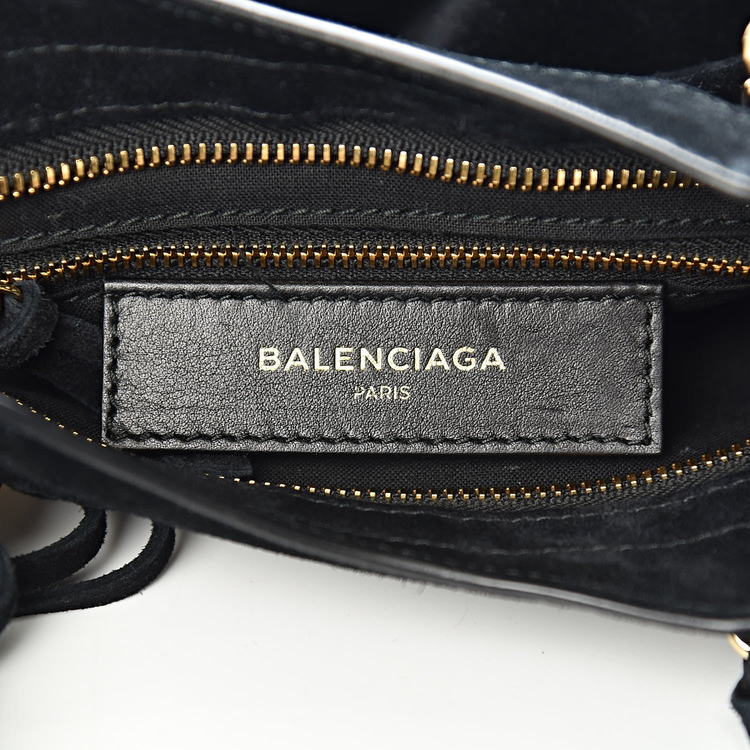 Balenciaga Baby Daim Suede Gold Metallic Edge Hardware Mini City Black 6 of 10