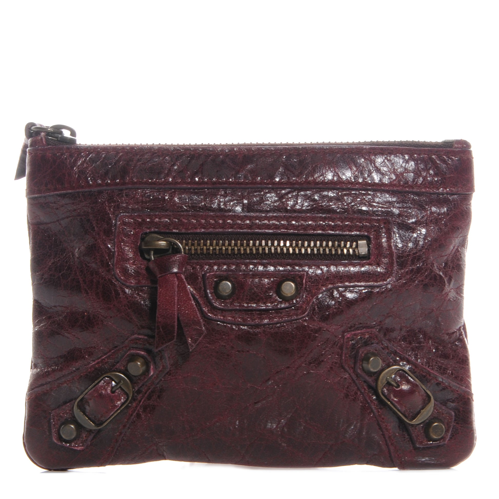 Balenciaga Chevre M Porte-Monnaie Coin Purse Bordeaux 1 of 8