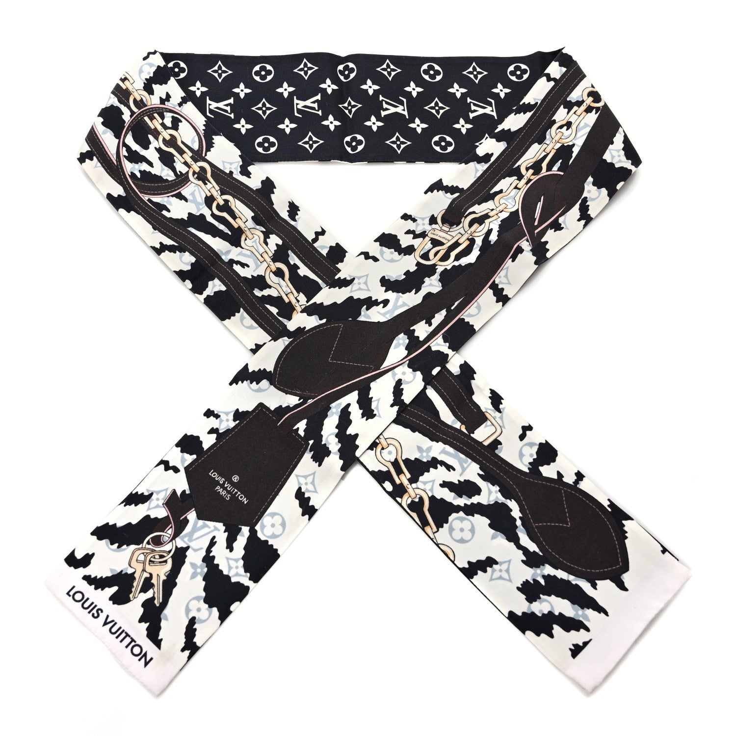 Louis Vuitton Silk Monogram Confidential Tigergram Cream 1 of 3