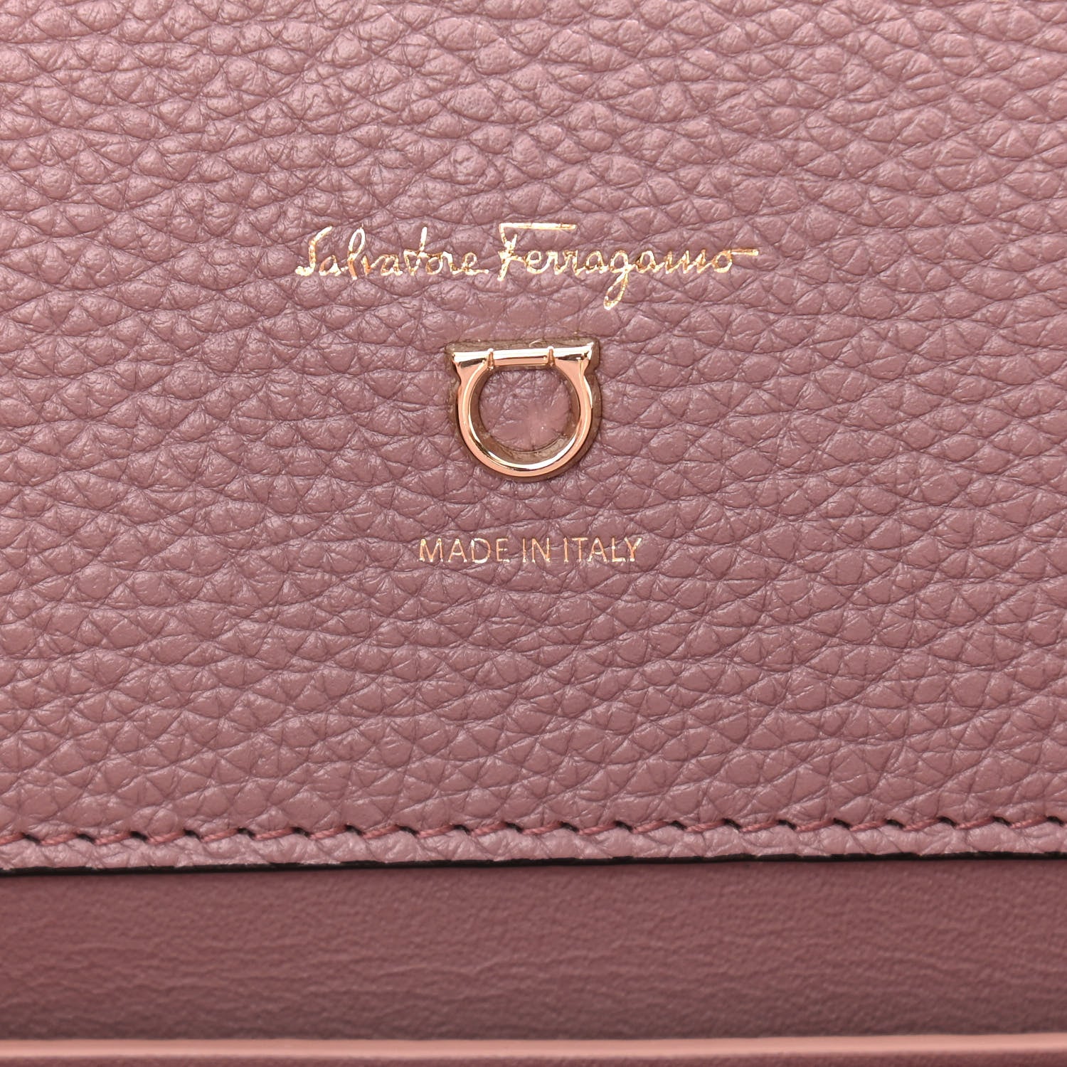 Salvatore Ferragamo Calfskin Large Studio Bag Caraway Seed 6 of 10