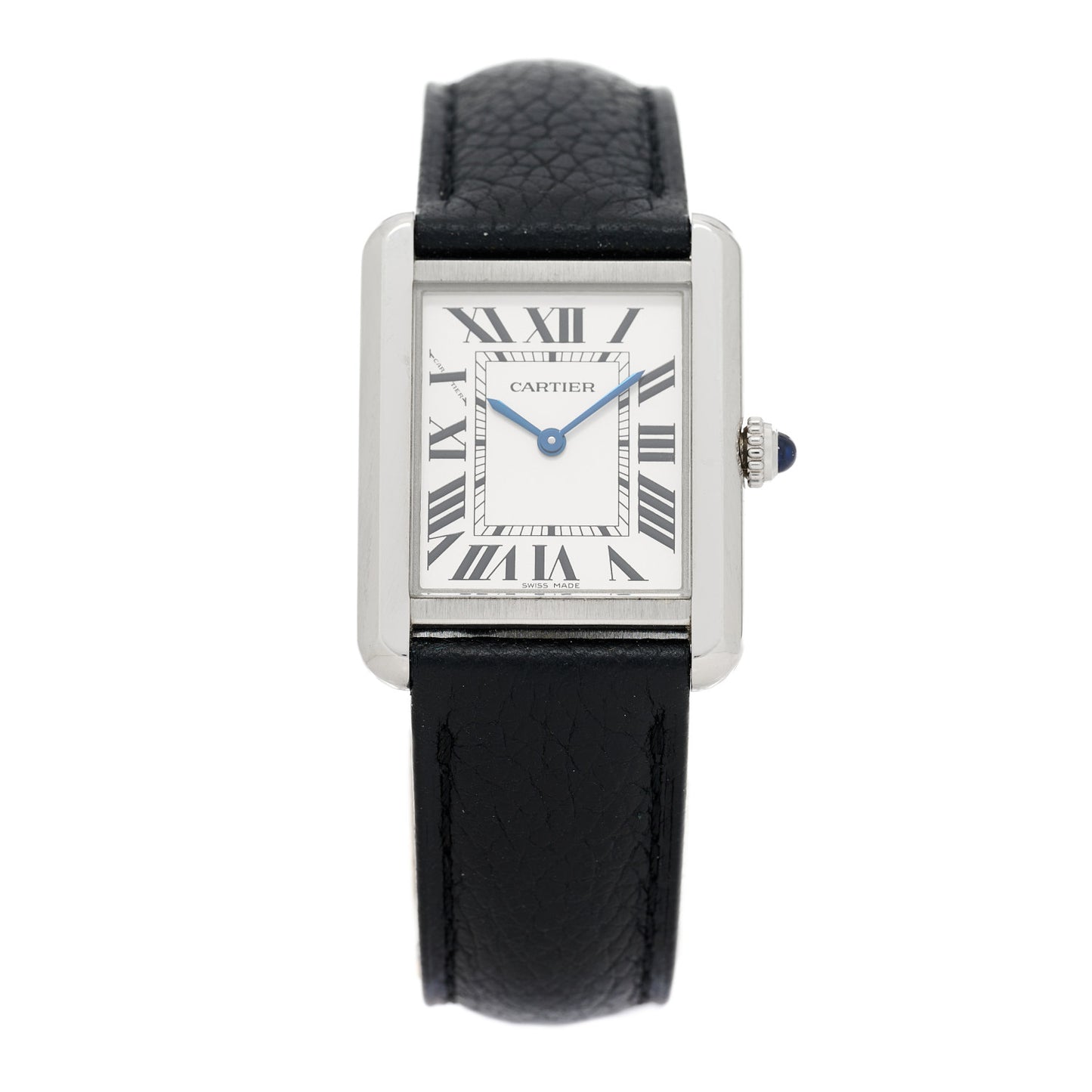 Stainless Steel Calfskin 24mm Tank Solo Quartz Watch