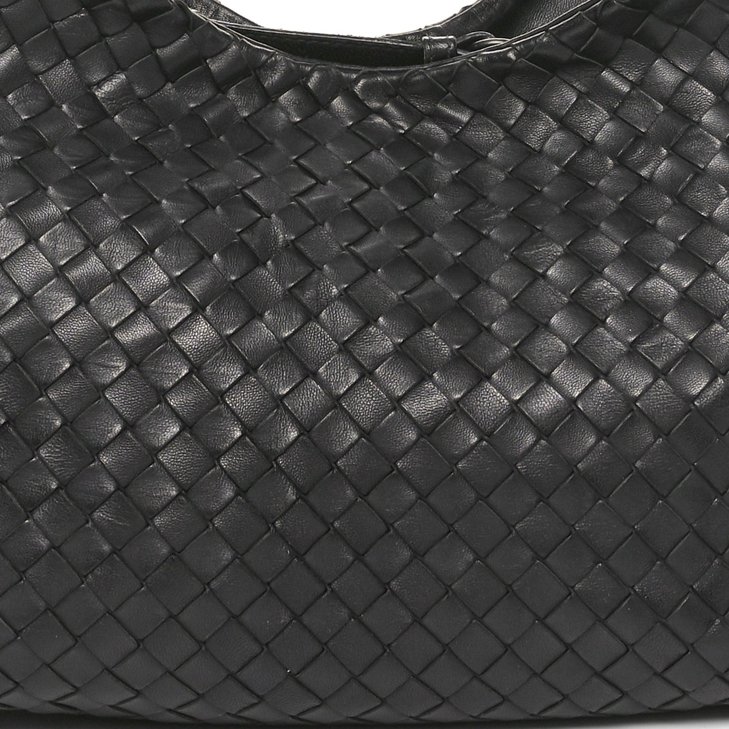 Nappa Intrecciato Medium Campana Hobo Black