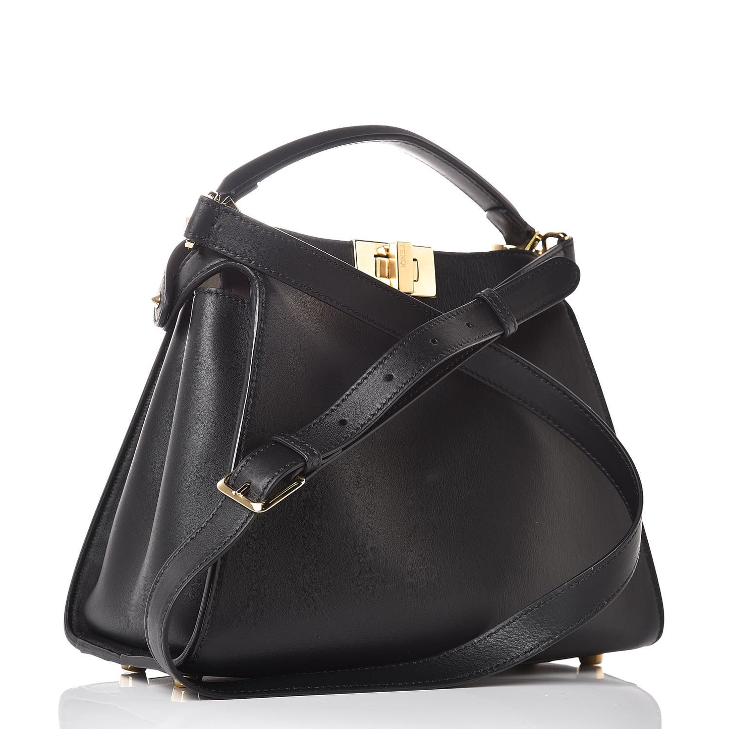 Vitello Tahiti Burro Medium Peekaboo Iconic Essentially Satchel Black Corda