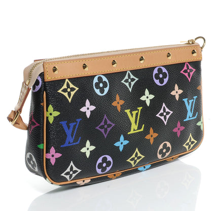 Louis Vuitton Monogram Multicolor Pochette Accessories Black 3 of 7