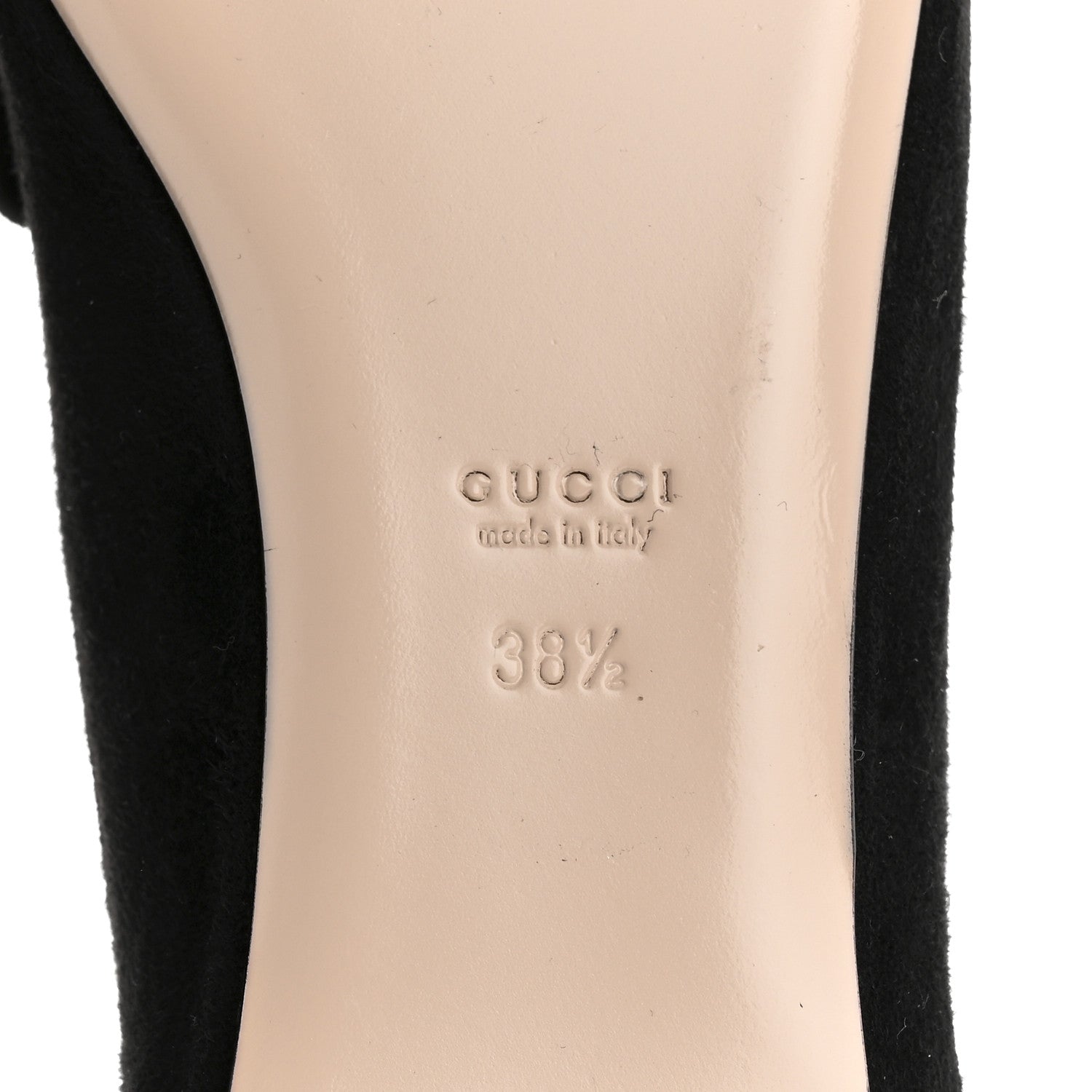 Gucci Kid Scamosciato GG Marmont Fringe Flats 38.5 Black 8 of 12