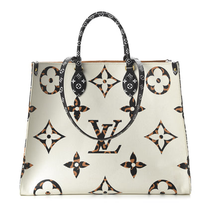 Louis Vuitton Monogram Giant Jungle Onthego GM Ivory 1 of 9