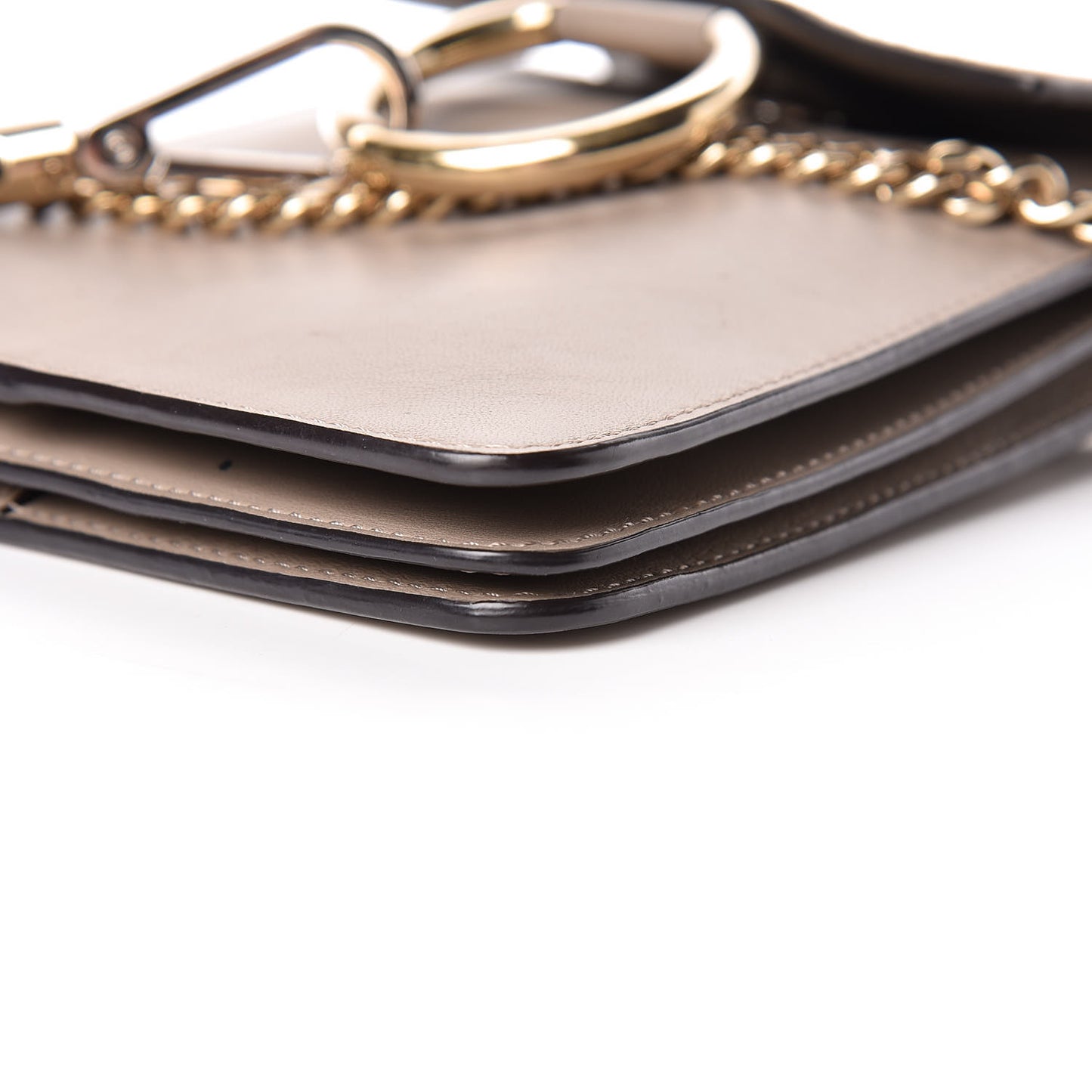 Suede Calfskin Mini Faye Bracelet Bag Motty Grey