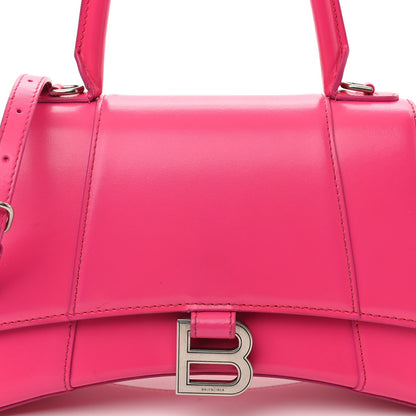 Balenciaga Shiny Box Calfskin Small Hourglass Top Handle Bag Acid Fuchsia 9 of 19