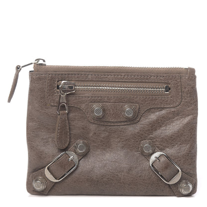 Balenciaga Agneau Giant 12 Silver Hardware M Porte-Monnaie Coin Purse Sahara 1 of 8