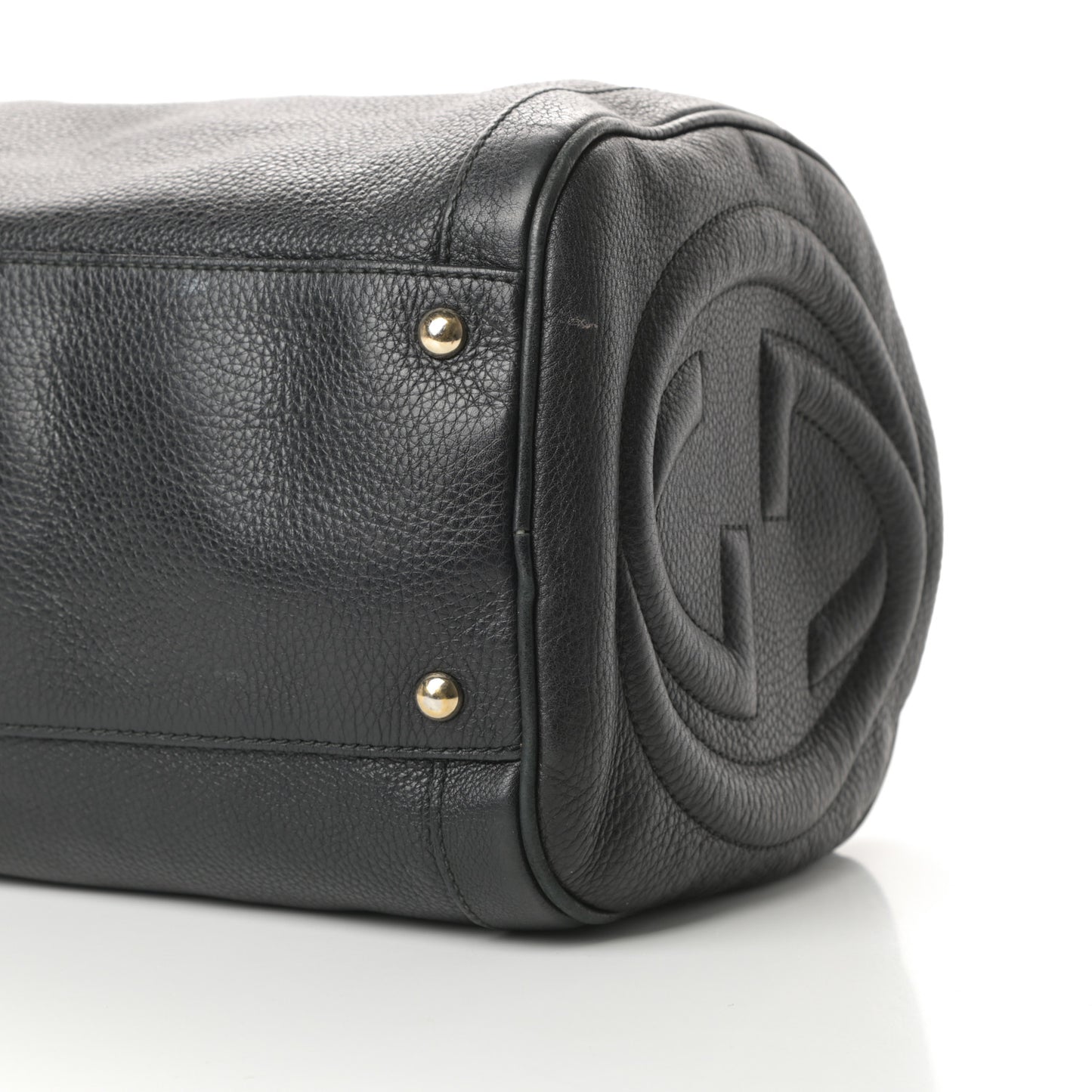 Pebbled Calfskin Medium Soho Boston Black