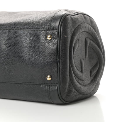 Gucci Pebbled Calfskin Medium Soho Boston Black 10 of 17