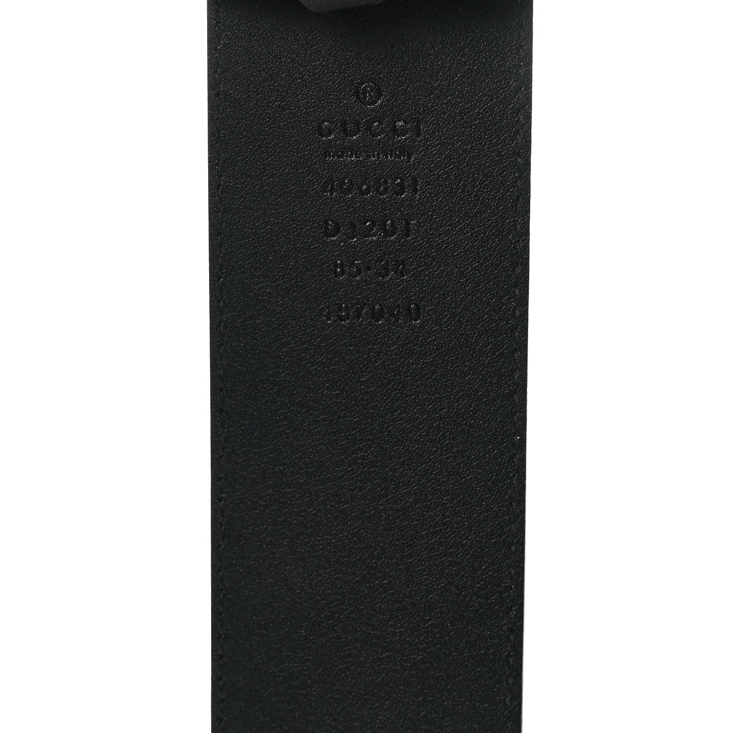 Gucci Textured Calfskin Double G 40mm Belt 85 34 Black 8 of 15