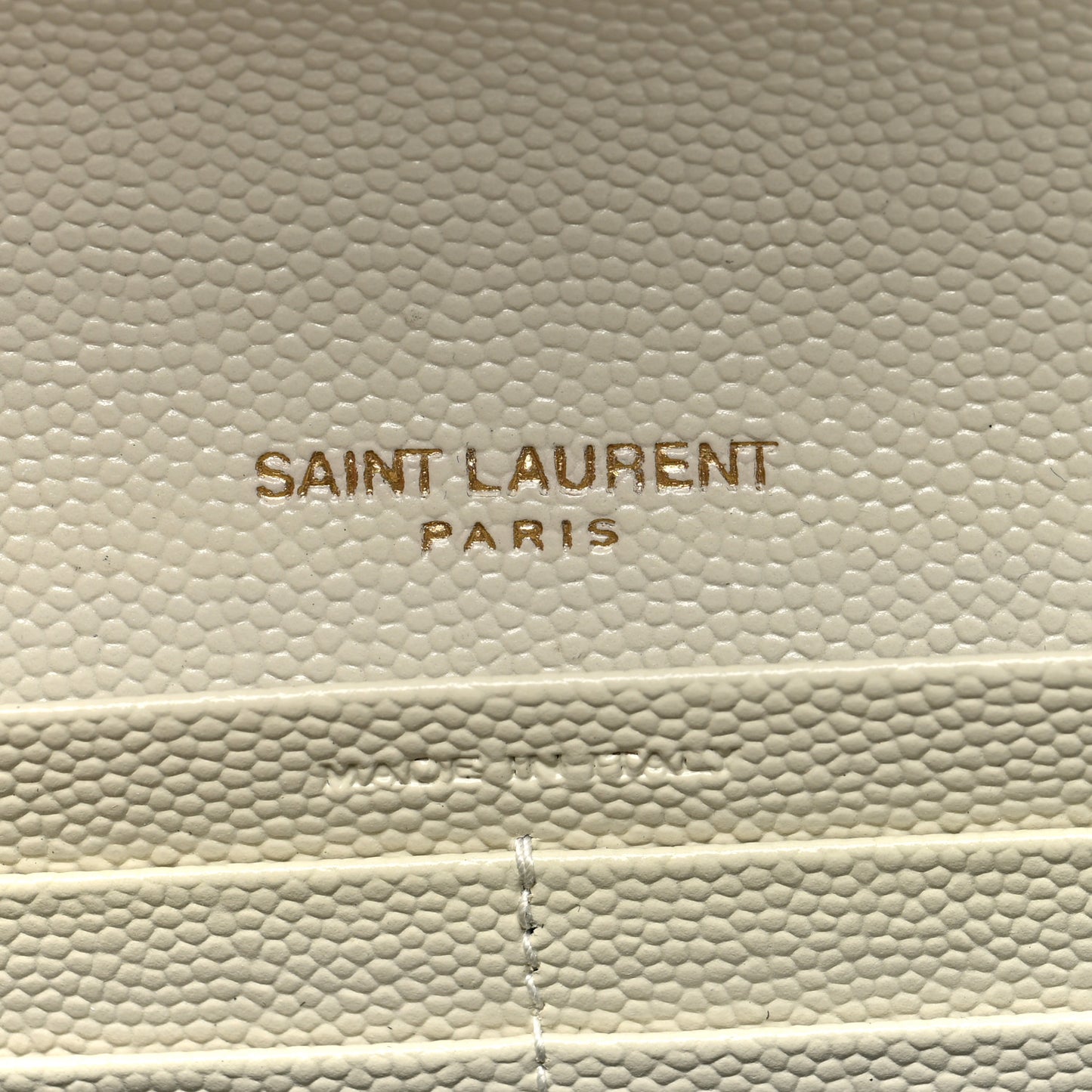Grain De Poudre Matelasse Chevron Monogram Flap Wallet Crema Soft