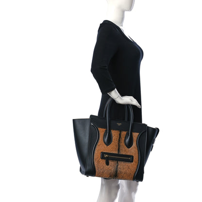 Celine Pony Hair Mini Luggage Brown 2 of 9