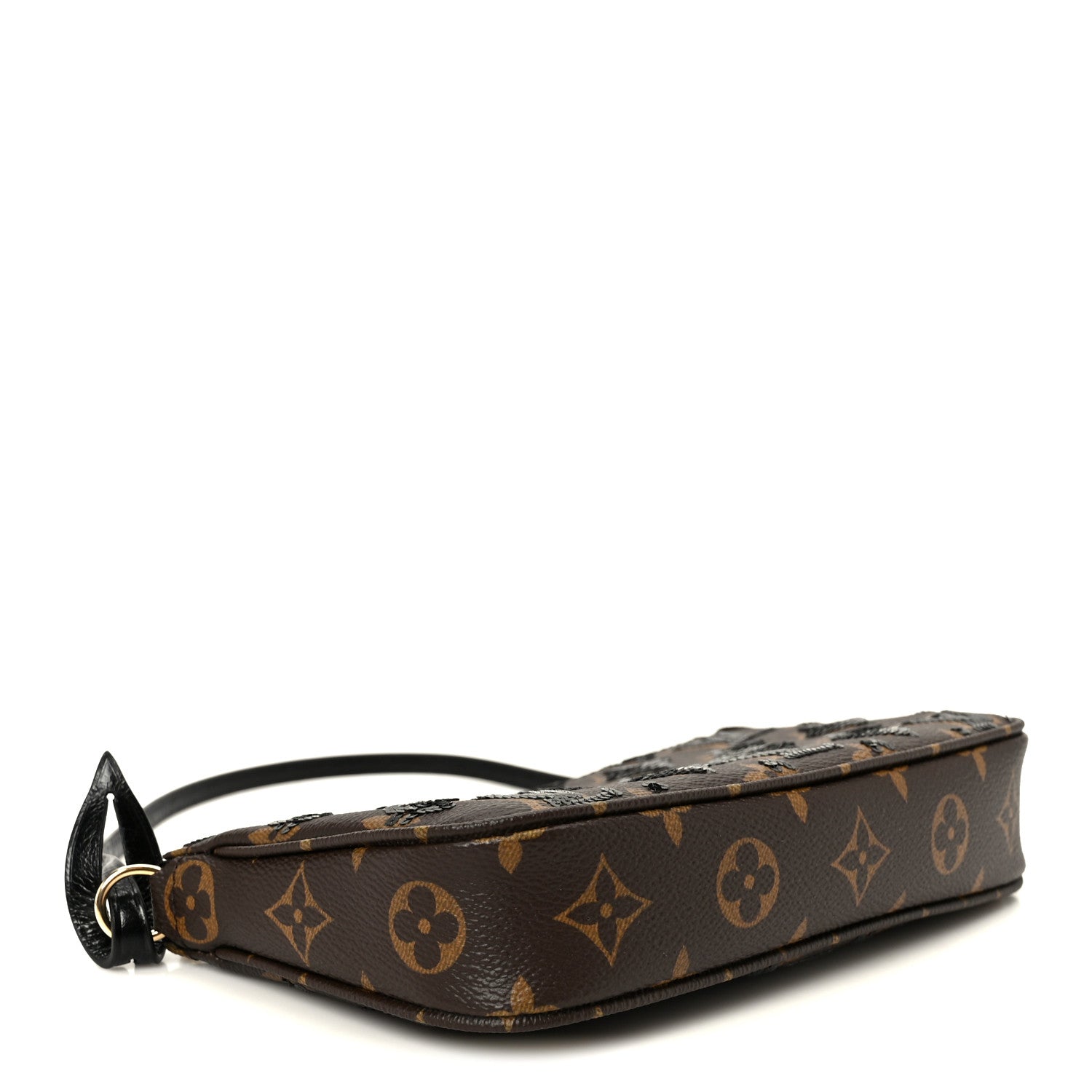 Louis Vuitton Monogram Sequins Pochette Accessories Black 3 of 9