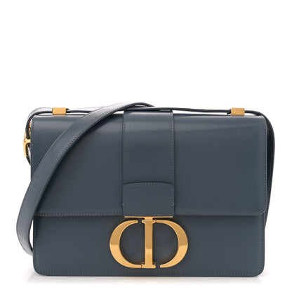 Christian Dior Smooth Calfskin 30 Montaigne Flap Bag Blue 1 of 10