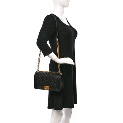 Chanel Caviar Quilted Medium Boy Flap Black 2 of 9