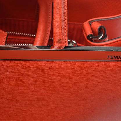Fendi Vitello Elite Regular 2Jours Tote Papavero 10 of 15