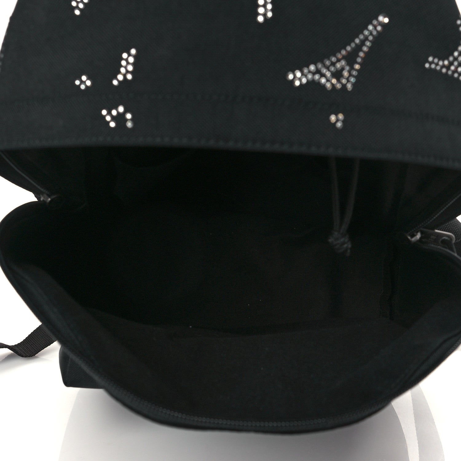 Balenciaga Canvas Crystal Embellished Eiffel Tower Explorer Backpack Black 5 of 9