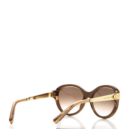 Louis Vuitton Petit Soupcon Cat Eye Sunglasses Z0487E Brown 4 of 7