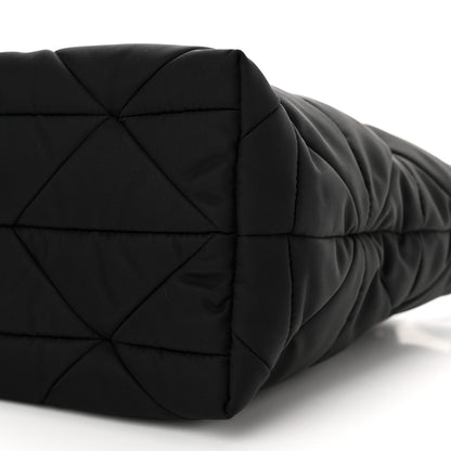 Prada Re-Nylon Nappa Triangle Quilted Padded Double Handled Zip Pocket Tote Black 10 of 10