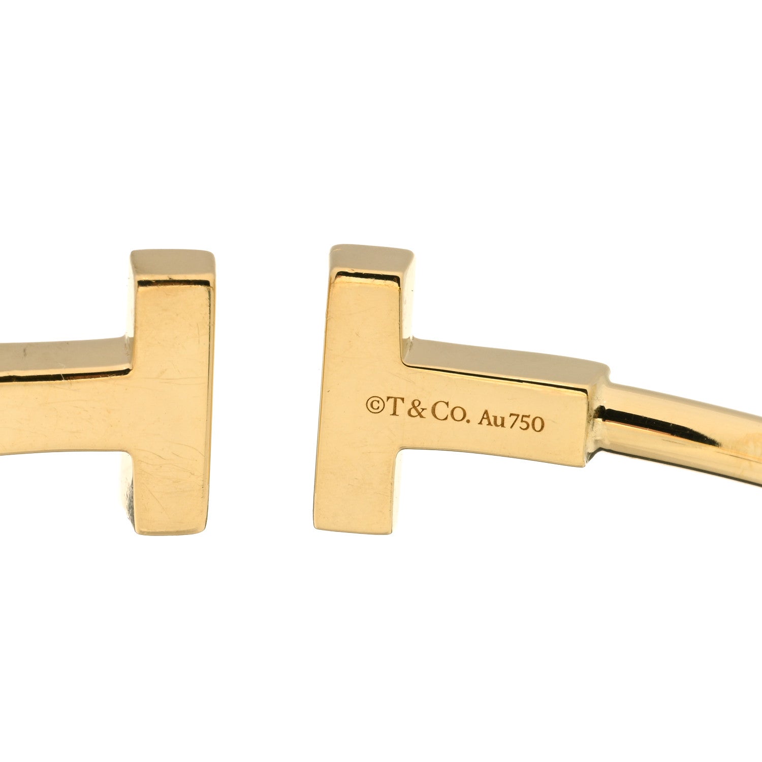 Tiffany 18K Yellow Gold T Wire Bracelet 3 of 4