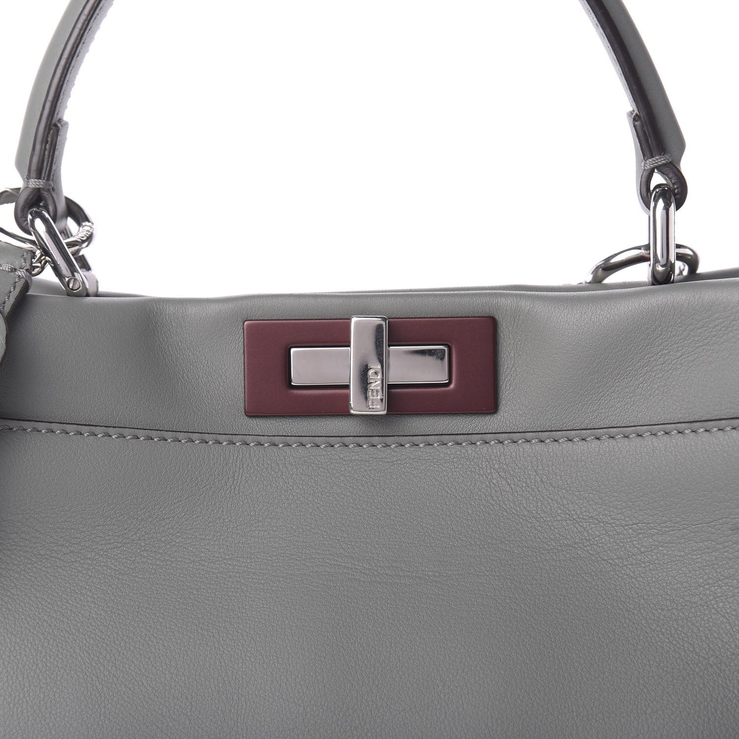 Vitello Seta Shiny Nappa Medium Peekaboo Iconic Satchel Alga Rosa Doll