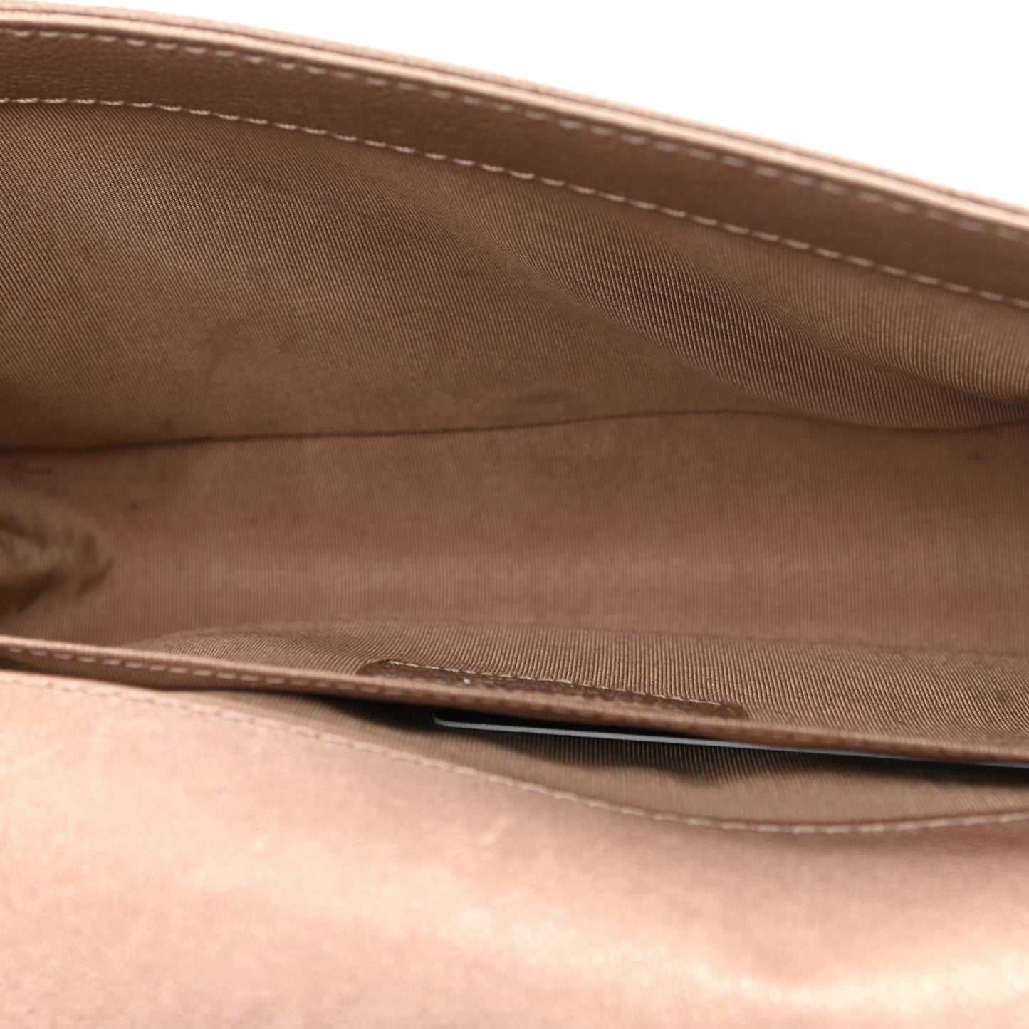 Grained Calfskin Quilted Medium Boy Flap Light Brown