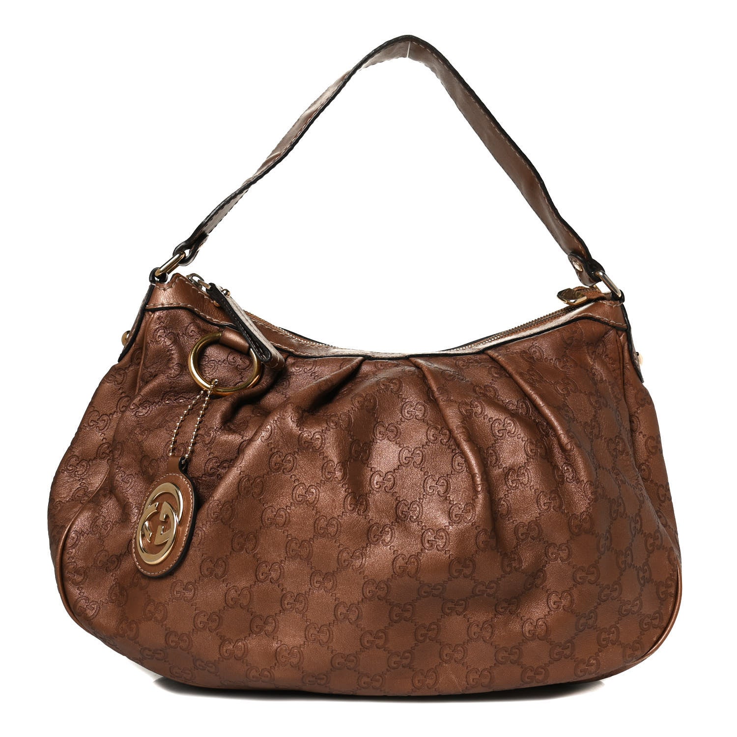 Gucci Guccissima Medium Sukey Hobo Bronze 1 of 14