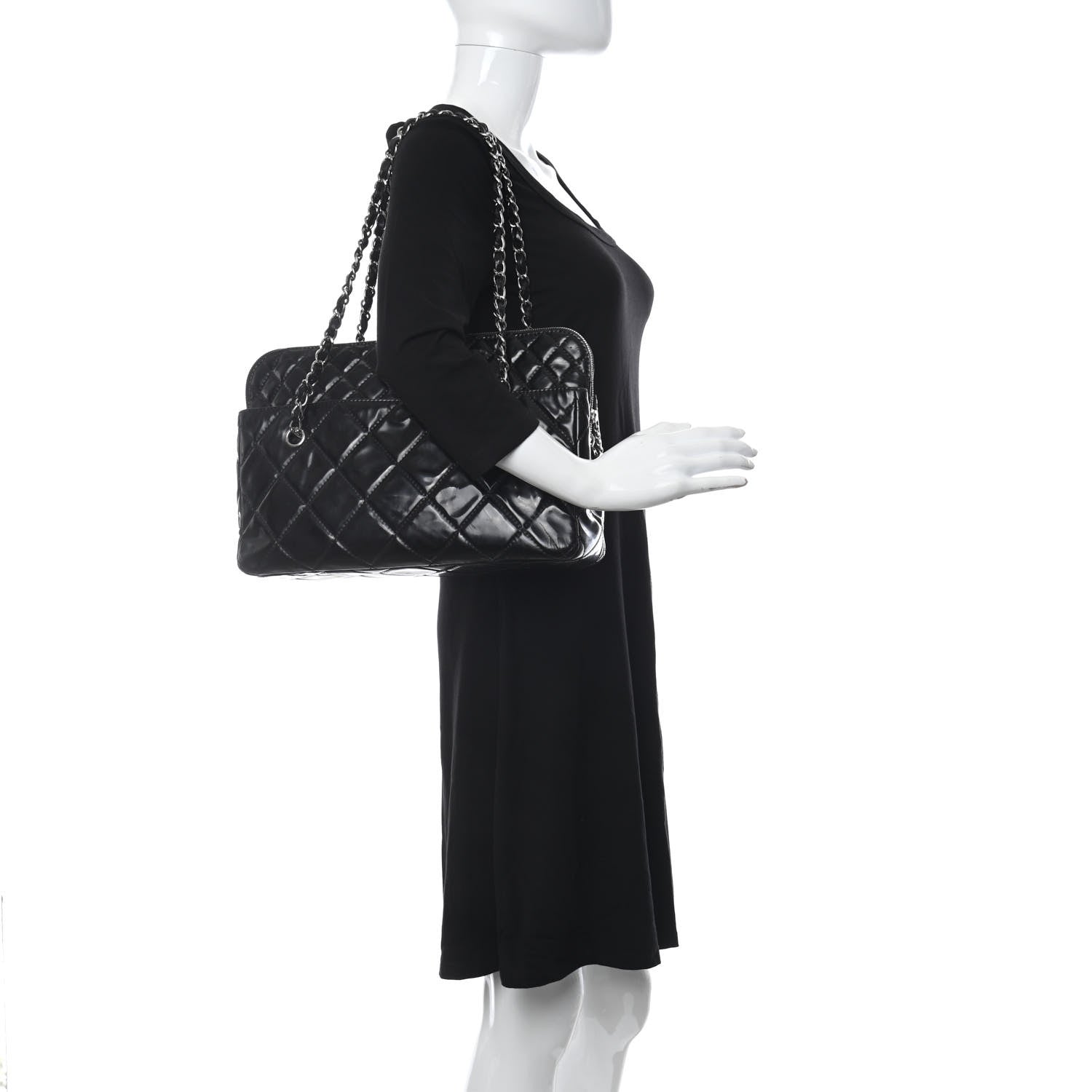 Chanel Vinyl Quilted In The Business Tote Black 2 of 17