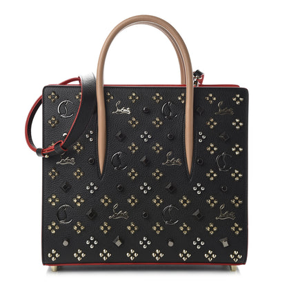 Christian Louboutin Calfskin Spikes Loubinthesky Medium Paloma Black Multimetal 1 of 10