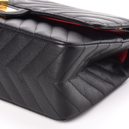Chanel Sheepskin Chevron Quilted 2.55 Reissue 225 Flap Black 9 of 10