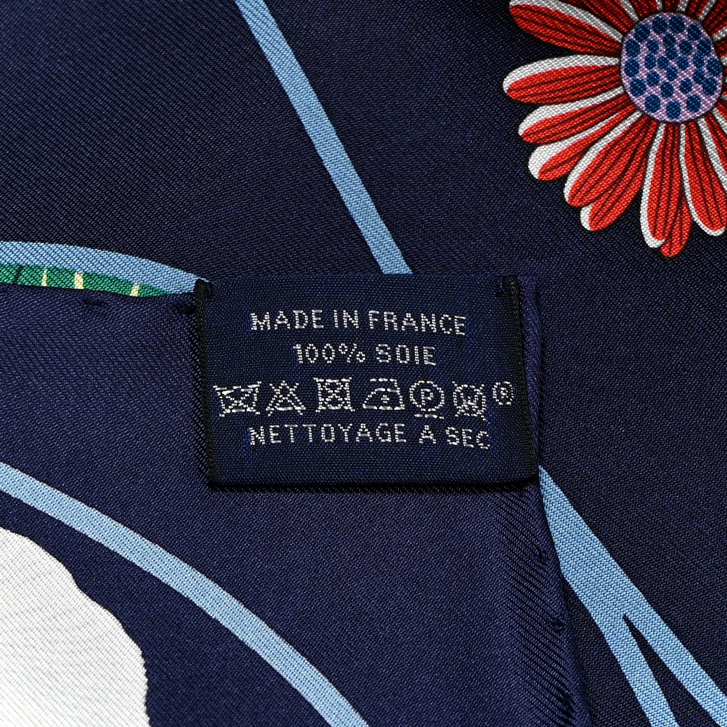 Hermes Silk Planifleurs Scarf 90 Marine 1819387 – FASHIONPHILE