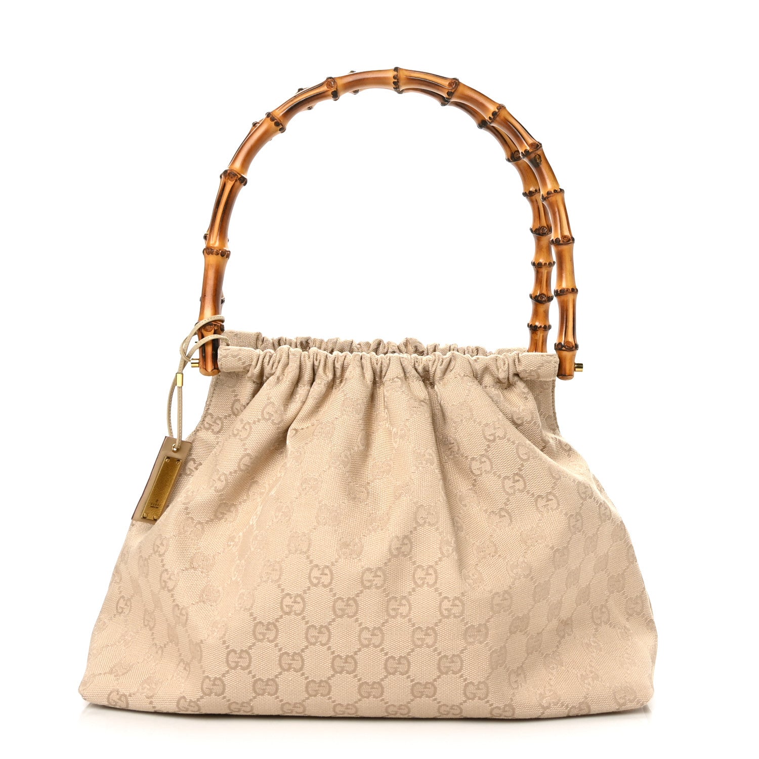 Gucci Monogram Bamboo Top Handle Bag 1 of 9