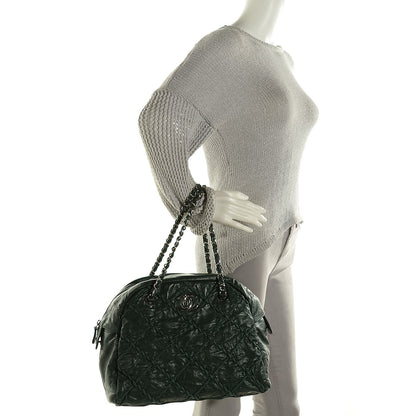 Chanel Calfskin Ultra Stitch Shoulder Bag Green 2 of 7