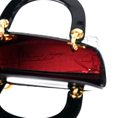 Christian Dior Patent Cannage Mini Lady Dior Black 4 of 14