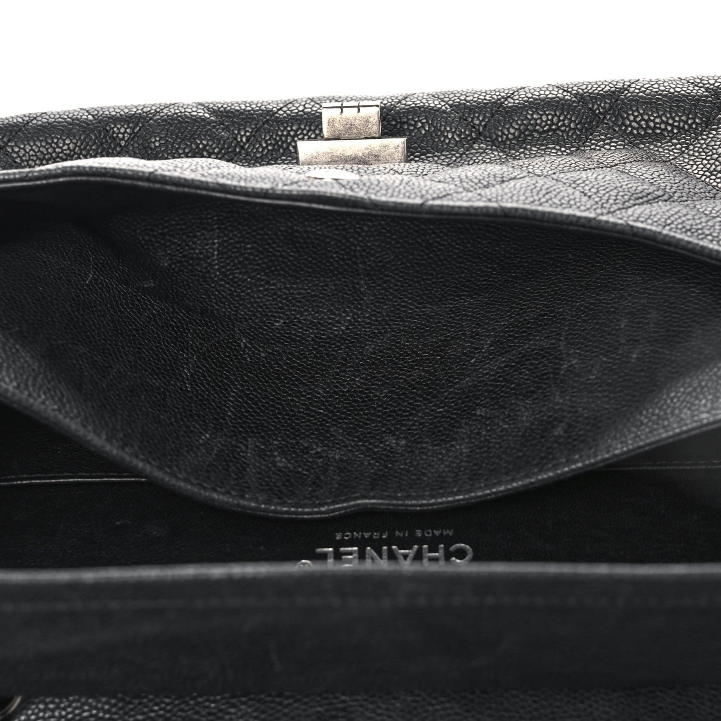 Washed Caviar Quilted 2.55 Reissue 225 Bijoux Chain Flap Black