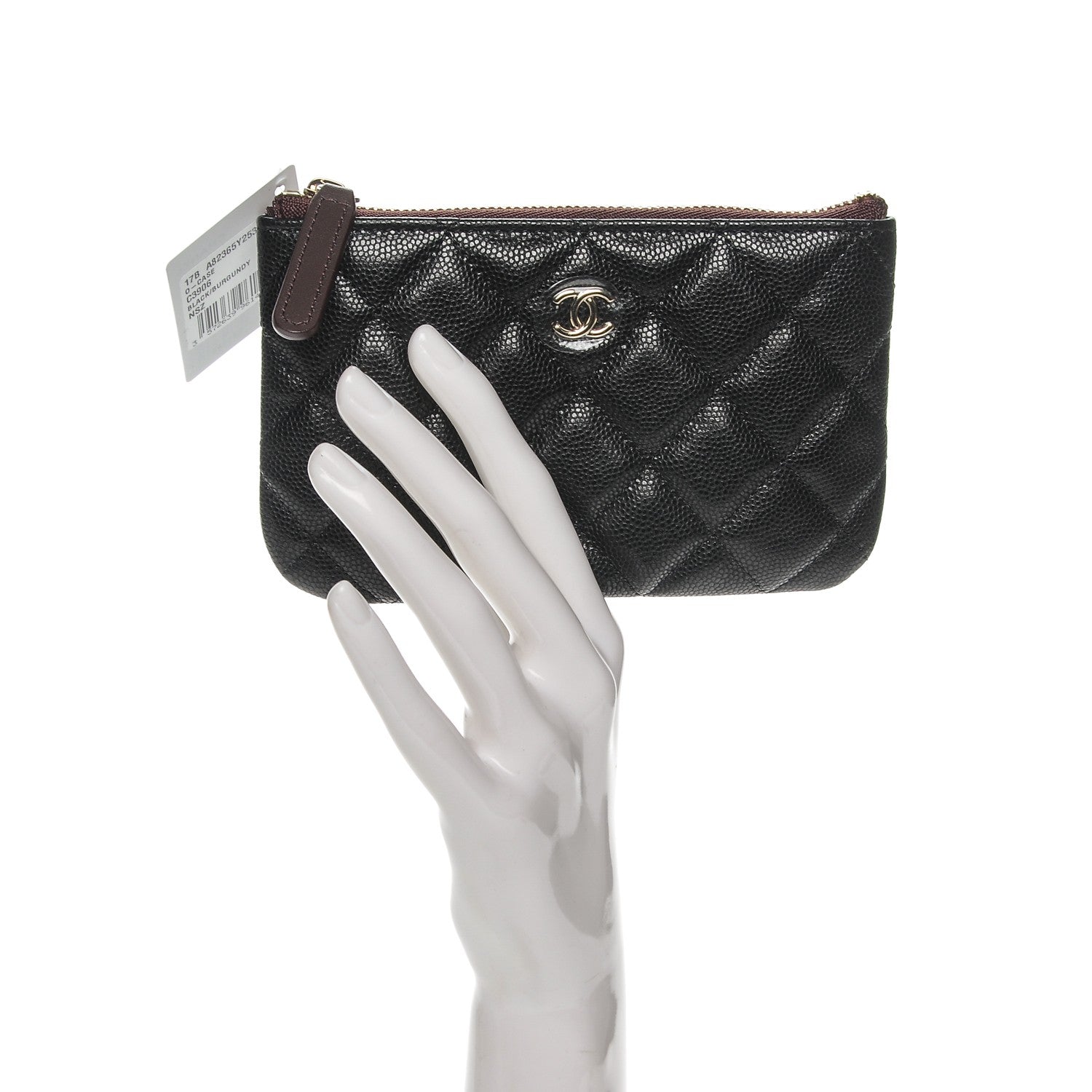 Chanel Caviar Quilted Small Cosmetic Case Black 2 of 7