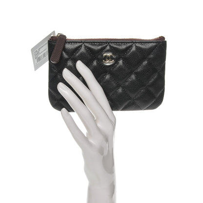 Chanel Caviar Quilted Small Cosmetic Case Black 2 of 7