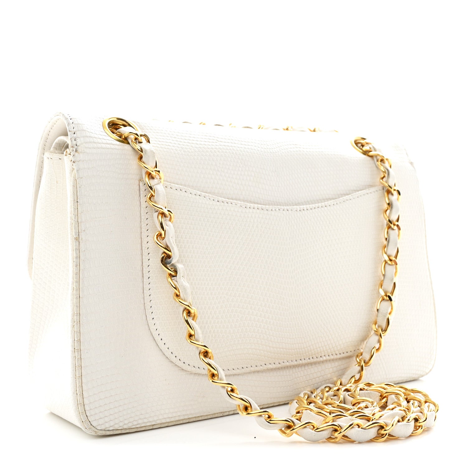 Chanel Lizard Small Double Flap White 4 of 25