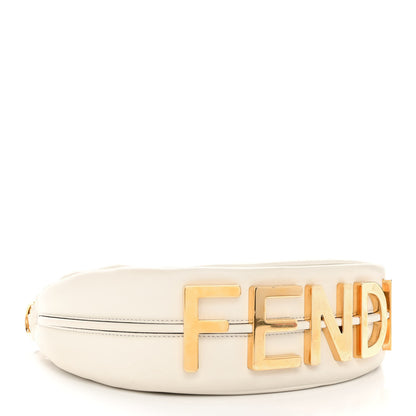 Fendi Vitello Grace Matte Small Fendigraphy Hobo Bag White Ice 4 of 10