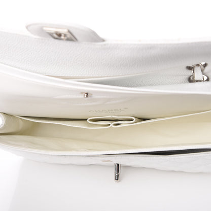 Chanel Caviar Quilted Medium Double Flap White 5 of 9