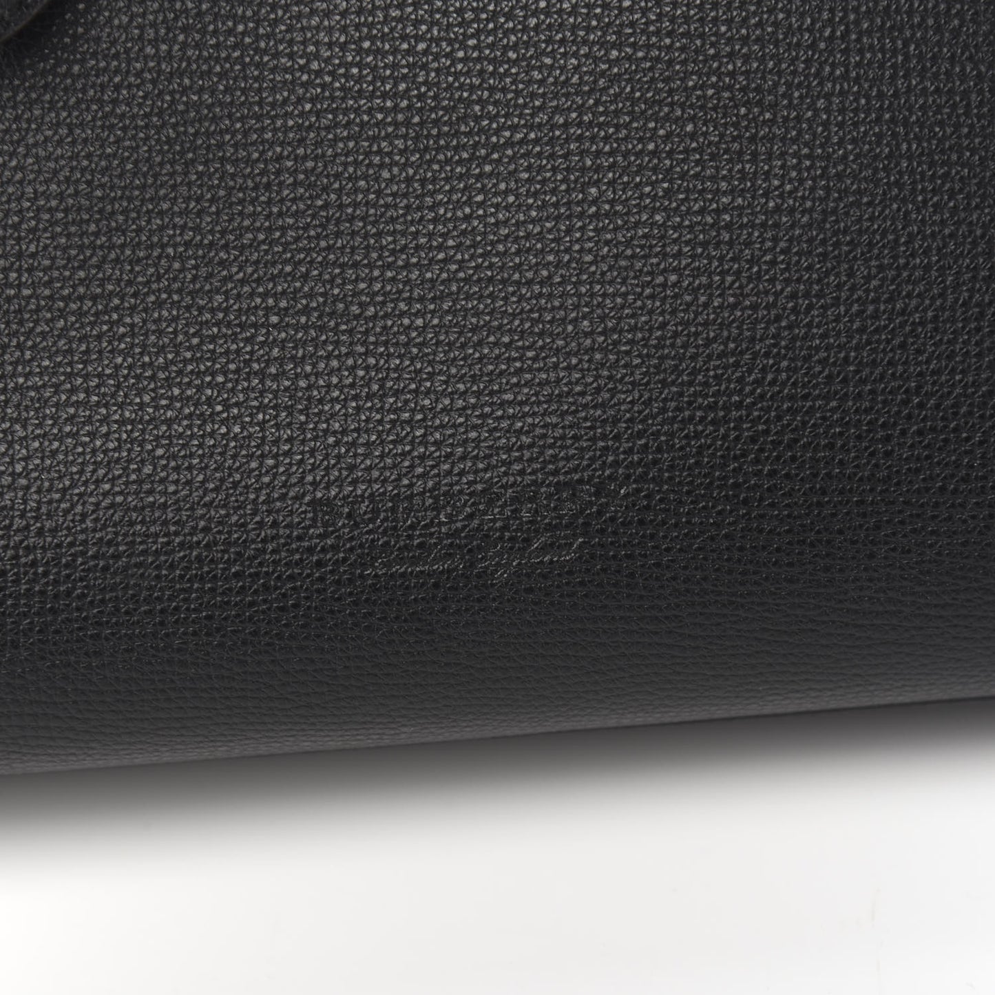 Grainy Calfskin Haymarket Check Medium Reversible Tote Black