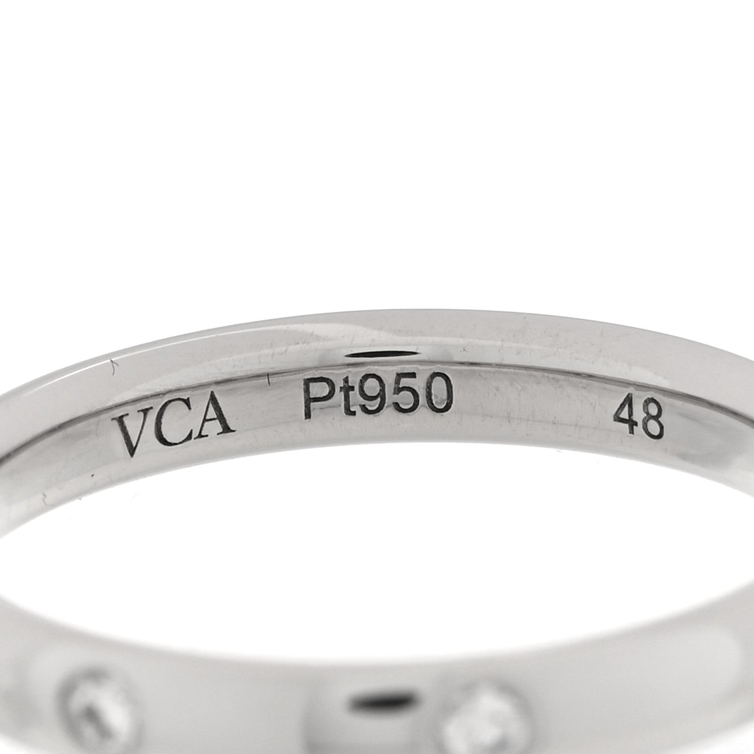 Van Cleef & Arpels Platinum Diamond Tendrement Etoiles Wedding Band Ring 48 4.5 4 of 6