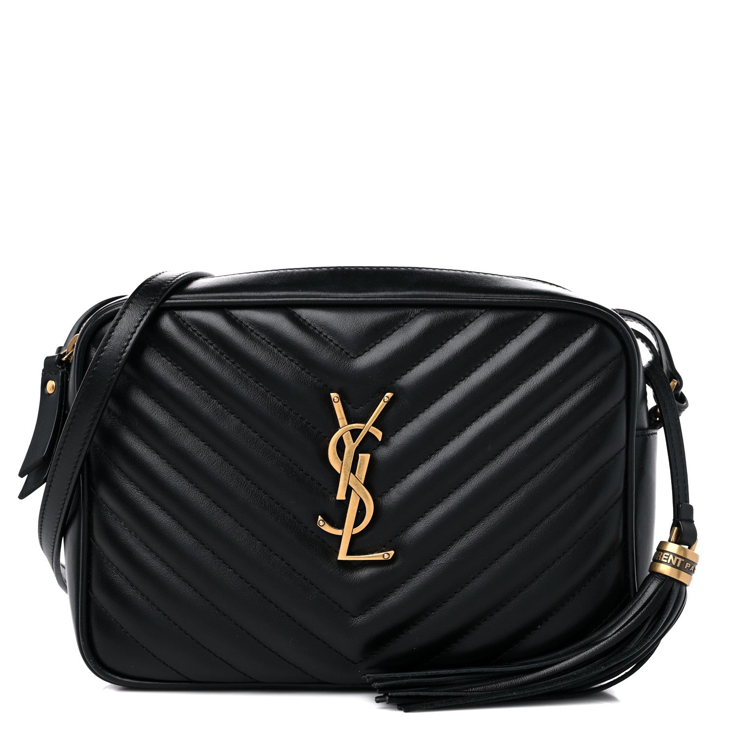 Saint Laurent Calfskin Matelasse Monogram Lou Camera Bag Black 1 of 15