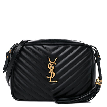 Saint Laurent Calfskin Matelasse Monogram Lou Camera Bag Black 1 of 15