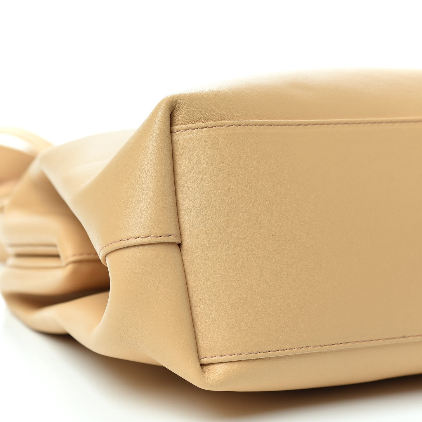 Calfskin Medium The Point Triangle Bag Almond