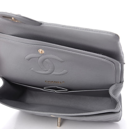 Chanel Caviar Quilted Medium Double Flap Grey 5 of 12